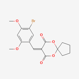 8-[(5-Bromo-2,4-dimethoxyphenyl)methylidene]-6,10-dioxaspiro[4.5]decane-7,9-dione