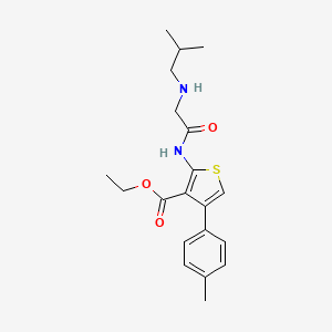 molecular formula C20H26N2O3S B11607454 ethyl 4-(4-methylphenyl)-2-{[N-(2-methylpropyl)glycyl]amino}thiophene-3-carboxylate 