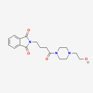 molecular formula C18H23N3O4 B11607478 2-{4-[4-(2-hydroxyethyl)piperazin-1-yl]-4-oxobutyl}-1H-isoindole-1,3(2H)-dione CAS No. 684238-91-3