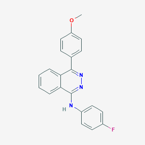 molecular formula C21H16FN3O B11607564 N-(4-fluorophenyl)-4-(4-methoxyphenyl)phthalazin-1-amine 