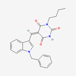 (5E)-5-[(1-benzyl-1H-indol-3-yl)methylidene]-3-butyl-6-hydroxypyrimidine-2,4(3H,5H)-dione