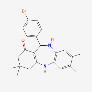 11-(4-bromophenyl)-3,3,7,8-tetramethyl-2,3,4,5,10,11-hexahydro-1H-dibenzo[b,e][1,4]diazepin-1-one