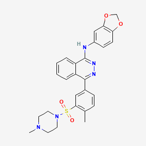 N-(1,3-benzodioxol-5-yl)-4-{4-methyl-3-[(4-methylpiperazin-1-yl)sulfonyl]phenyl}phthalazin-1-amine