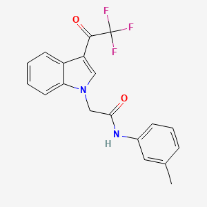 N-(3-methylphenyl)-2-[3-(2,2,2-trifluoroacetyl)indol-1-yl]acetamide