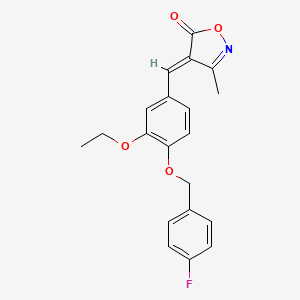 (4E)-4-[[3-ethoxy-4-[(4-fluorophenyl)methoxy]phenyl]methylidene]-3-methyl-5-isoxazolone