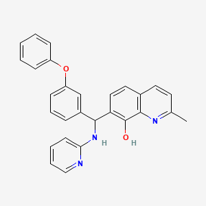 2-Methyl-7-[(3-phenoxyphenyl)(pyridin-2-ylamino)methyl]quinolin-8-ol