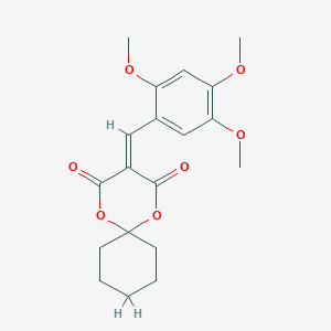 molecular formula C19H22O7 B11607660 3-(2,4,5-Trimethoxybenzylidene)-1,5-dioxaspiro[5.5]undecane-2,4-dione 