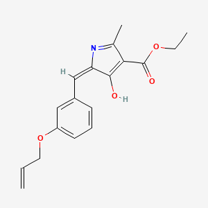 ethyl (5E)-2-methyl-4-oxo-5-[3-(prop-2-en-1-yloxy)benzylidene]-4,5-dihydro-1H-pyrrole-3-carboxylate