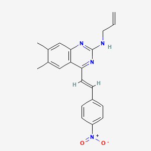 6,7-dimethyl-4-[(E)-2-(4-nitrophenyl)ethenyl]-N-(prop-2-en-1-yl)quinazolin-2-amine