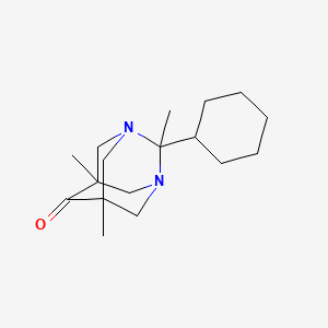 2-Cyclohexyl-2,5,7-trimethyl-1,3-diazatricyclo[3.3.1.1~3,7~]decan-6-one