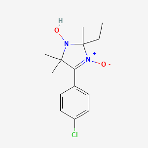 molecular formula C14H19ClN2O2 B11607771 4-(4-chlorophenyl)-2-ethyl-2,5,5-trimethyl-2,5-dihydro-1H-imidazol-1-ol 3-oxide 