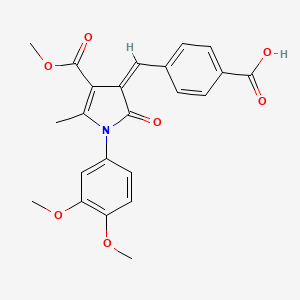 4-{(Z)-[1-(3,4-dimethoxyphenyl)-4-(methoxycarbonyl)-5-methyl-2-oxo-1,2-dihydro-3H-pyrrol-3-ylidene]methyl}benzoic acid