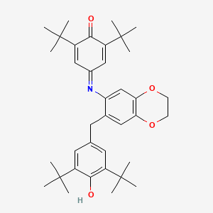 2,6-DI-Tert-butyl-4-({7-[(3,5-DI-tert-butyl-4-hydroxyphenyl)methyl]-2,3-dihydro-1,4-benzodioxin-6-YL}imino)cyclohexa-2,5-dien-1-one