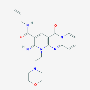 [2-imino-1-(2-morpholin-4-ylethyl)-5-oxo(1,6-dihydropyridino[1,2-a]pyridino[2, 3-d]pyrimidin-3-yl)]-N-prop-2-enylcarboxamide