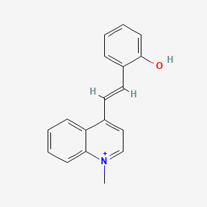 molecular formula C18H16NO+ B11607801 4-[(E)-2-(2-hydroxyphenyl)ethenyl]-1-methylquinolinium 