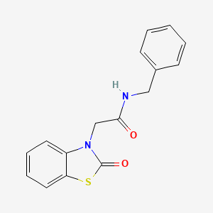 molecular formula C16H14N2O2S B11607810 N-Benzyl-2-(2-oxo-benzothiazol-3-yl)-acetamide 