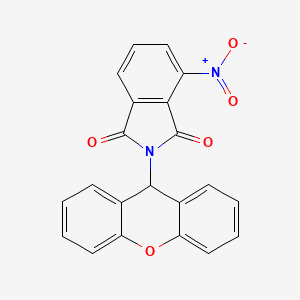 molecular formula C21H12N2O5 B11607812 4-nitro-2-(9H-xanthen-9-yl)-1H-isoindole-1,3(2H)-dione 