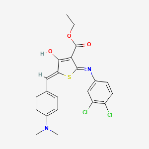 ethyl (5Z)-2-[(3,4-dichlorophenyl)amino]-5-[4-(dimethylamino)benzylidene]-4-oxo-4,5-dihydrothiophene-3-carboxylate