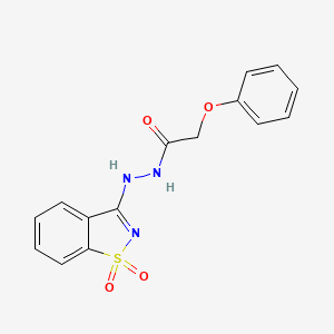 N'-(1,1-dioxido-1,2-benzothiazol-3-yl)-2-phenoxyacetohydrazide