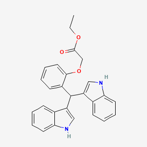 molecular formula C27H24N2O3 B11607899 ethyl [2-(di-1H-indol-3-ylmethyl)phenoxy]acetate 