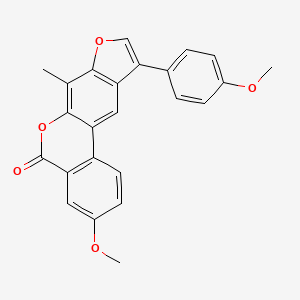 3-methoxy-10-(4-methoxyphenyl)-7-methyl-5H-benzo[c]furo[3,2-g]chromen-5-one