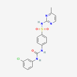 4-{[(3-chlorophenyl)carbamoyl]amino}-N-(4-methylpyrimidin-2-yl)benzenesulfonamide