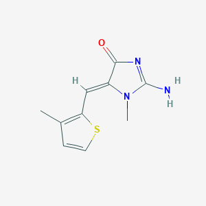 (5Z)-2-imino-1-methyl-5-[(3-methylthiophen-2-yl)methylidene]imidazolidin-4-one