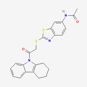 N-(2-{[2-oxo-2-(1,2,3,4-tetrahydro-9H-carbazol-9-yl)ethyl]sulfanyl}-1,3-benzothiazol-6-yl)acetamide