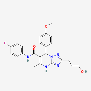 N-(4-fluorophenyl)-2-(3-hydroxypropyl)-7-(4-methoxyphenyl)-5-methyl-4,7-dihydro-[1,2,4]triazolo[1,5-a]pyrimidine-6-carboxamide