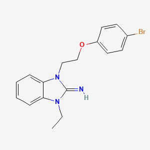 1-[2-(4-bromophenoxy)ethyl]-3-ethyl-1,3-dihydro-2H-benzimidazol-2-imine