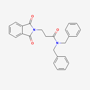 molecular formula C25H22N2O3 B11608060 N,N-dibenzyl-3-(1,3-dioxoisoindol-2-yl)propanamide 