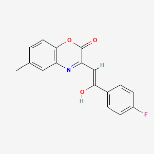 (3E)-3-[2-(4-fluorophenyl)-2-oxoethylidene]-6-methyl-3,4-dihydro-2H-1,4-benzoxazin-2-one