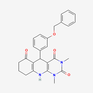 5-[3-(benzyloxy)phenyl]-1,3-dimethyl-5,8,9,10-tetrahydropyrimido[4,5-b]quinoline-2,4,6(1H,3H,7H)-trione