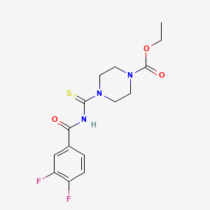 Ethyl 4-{[(3,4-difluorophenyl)carbonyl]carbamothioyl}piperazine-1-carboxylate