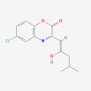 molecular formula C14H14ClNO3 B11608210 (3Z)-6-chloro-3-(4-methyl-2-oxo-pentylidene)-4H-1,4-benzoxazin-2-one 