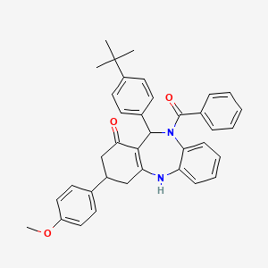 [11-(4-tert-butylphenyl)-1-hydroxy-3-(4-methoxyphenyl)-2,3,4,11-tetrahydro-10H-dibenzo[b,e][1,4]diazepin-10-yl](phenyl)methanone