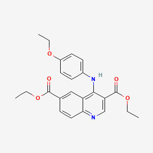 Diethyl 4-[(4-ethoxyphenyl)amino]quinoline-3,6-dicarboxylate