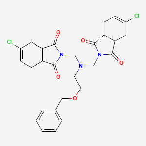 2-({[2-(Benzyloxy)ethyl][(5-chloro-1,3-dioxo-2,3,3A,4,7,7A-hexahydro-1H-isoindol-2-YL)methyl]amino}methyl)-5-chloro-2,3,3A,4,7,7A-hexahydro-1H-isoindole-1,3-dione