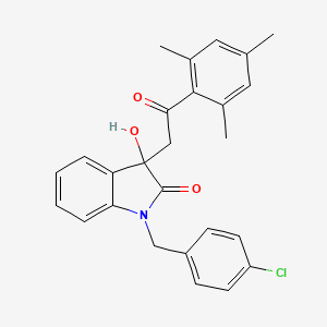 1-(4-chlorobenzyl)-3-hydroxy-3-[2-oxo-2-(2,4,6-trimethylphenyl)ethyl]-1,3-dihydro-2H-indol-2-one