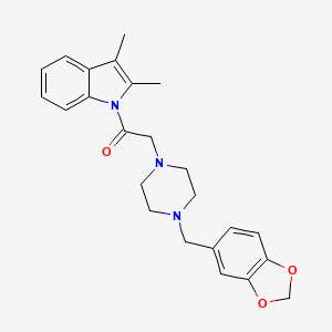 2-[4-(1,3-benzodioxol-5-ylmethyl)piperazin-1-yl]-1-(2,3-dimethyl-1H-indol-1-yl)ethanone