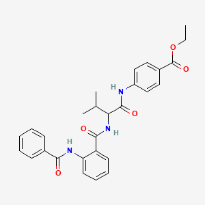 ethyl 4-{[N-({2-[(phenylcarbonyl)amino]phenyl}carbonyl)valyl]amino}benzoate