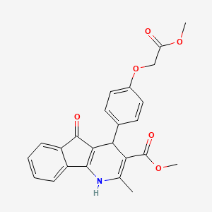 methyl 4-[4-(2-methoxy-2-oxoethoxy)phenyl]-2-methyl-5-oxo-4,5-dihydro-1H-indeno[1,2-b]pyridine-3-carboxylate