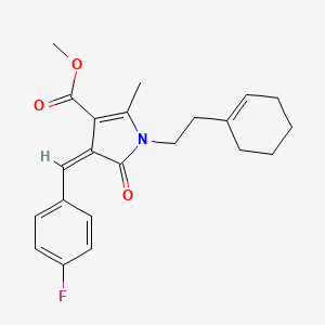 methyl (4Z)-1-[2-(cyclohex-1-en-1-yl)ethyl]-4-(4-fluorobenzylidene)-2-methyl-5-oxo-4,5-dihydro-1H-pyrrole-3-carboxylate