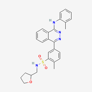 2-methyl-5-{4-[(2-methylphenyl)amino]phthalazin-1-yl}-N-(tetrahydrofuran-2-ylmethyl)benzenesulfonamide