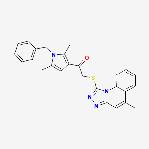 1-(1-benzyl-2,5-dimethyl-1H-pyrrol-3-yl)-2-[(5-methyl[1,2,4]triazolo[4,3-a]quinolin-1-yl)sulfanyl]ethanone