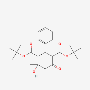 Di-tert-butyl 4-hydroxy-4-methyl-2-(4-methylphenyl)-6-oxocyclohexane-1,3-dicarboxylate