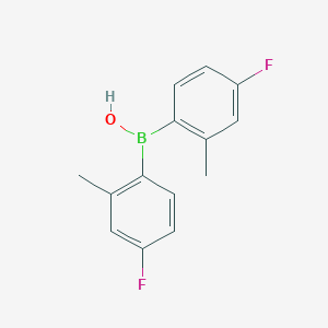 molecular formula C₁₄H₁₃BF₂O B1160854 Bis(4-fluoro-2-methylphenyl)borinic acid 