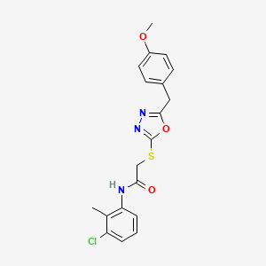 N-(3-Chloro-2-methylphenyl)-2-({5-[(4-methoxyphenyl)methyl]-1,3,4-oxadiazol-2-YL}sulfanyl)acetamide