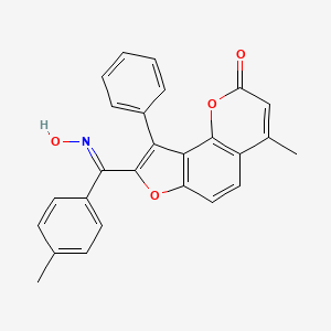 8-[(E)-(hydroxyimino)(4-methylphenyl)methyl]-4-methyl-9-phenyl-2H-furo[2,3-h]chromen-2-one