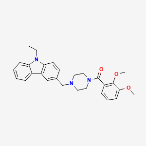 3-{[4-(2,3-dimethoxybenzoyl)piperazin-1-yl]methyl}-9-ethyl-9H-carbazole